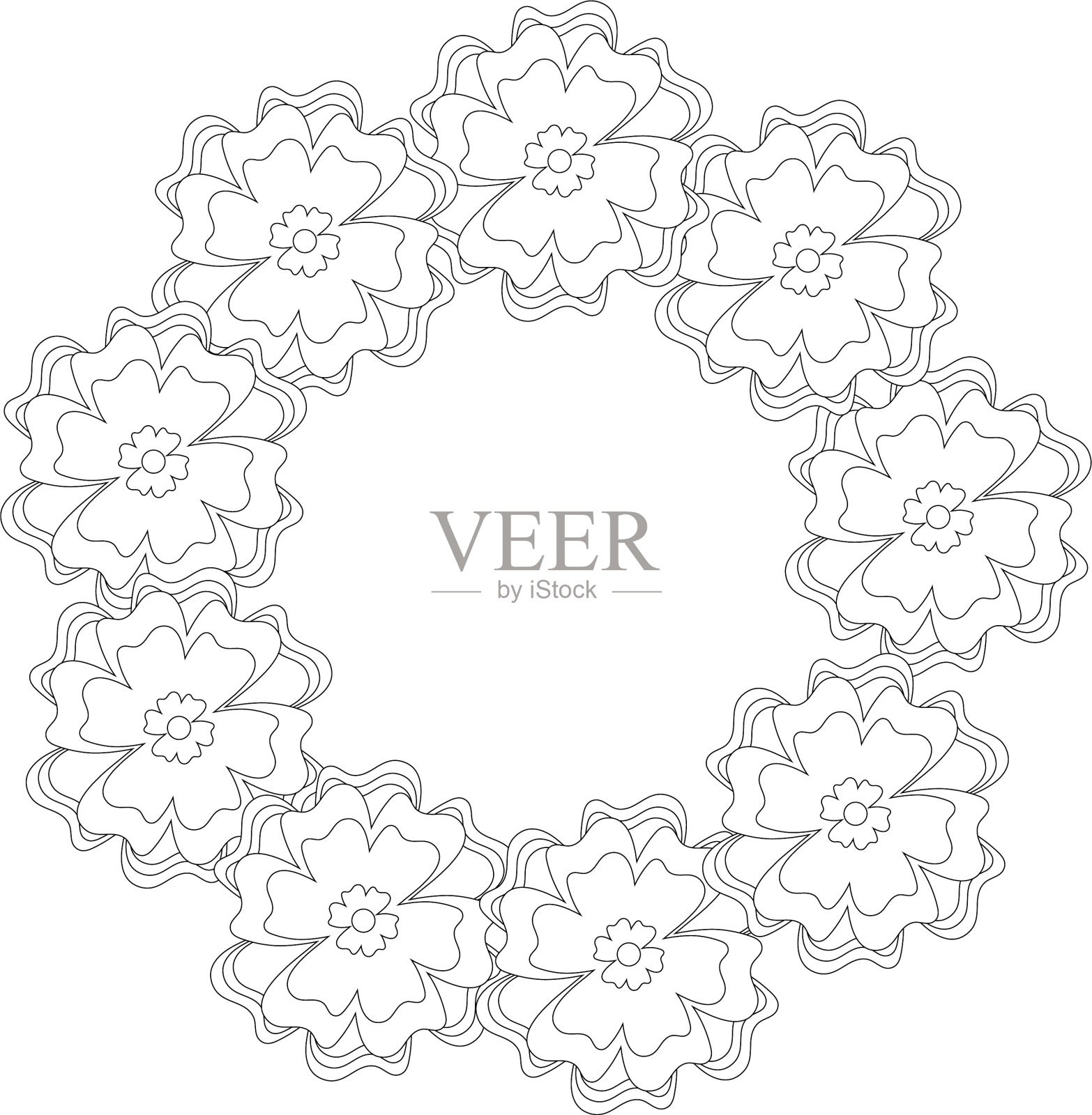 轮架花设计元素图片