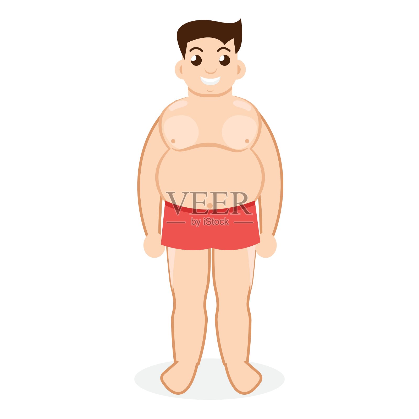 胖子肥胖设计元素图片