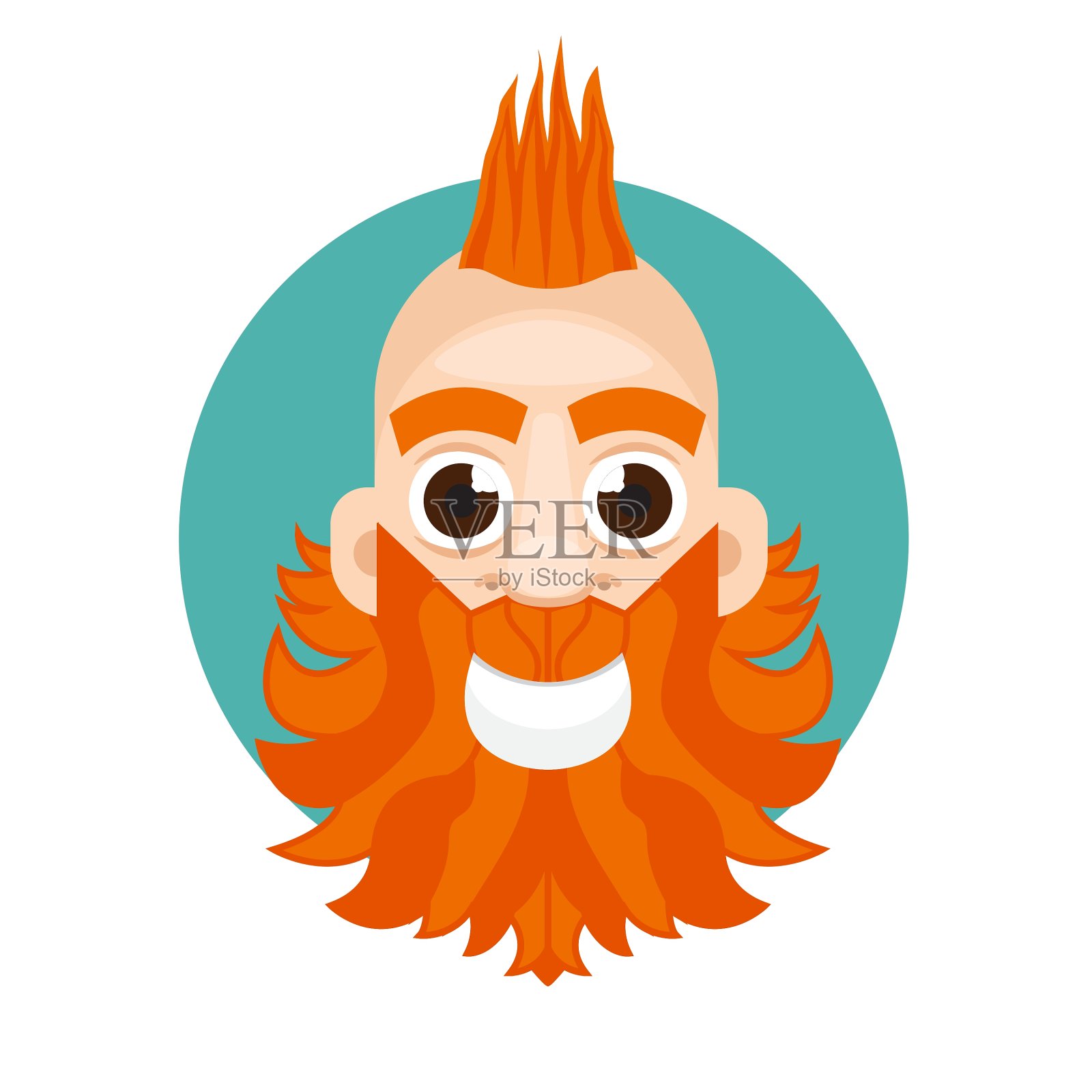 莫霍克发型男人的化身图标设计元素图片