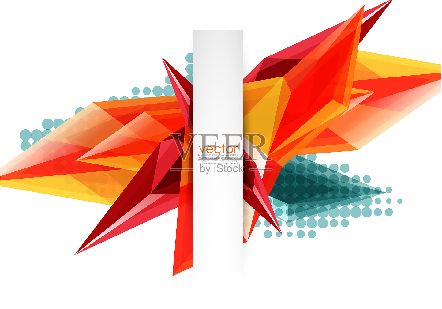 彩色盛开的水晶设计元素图片