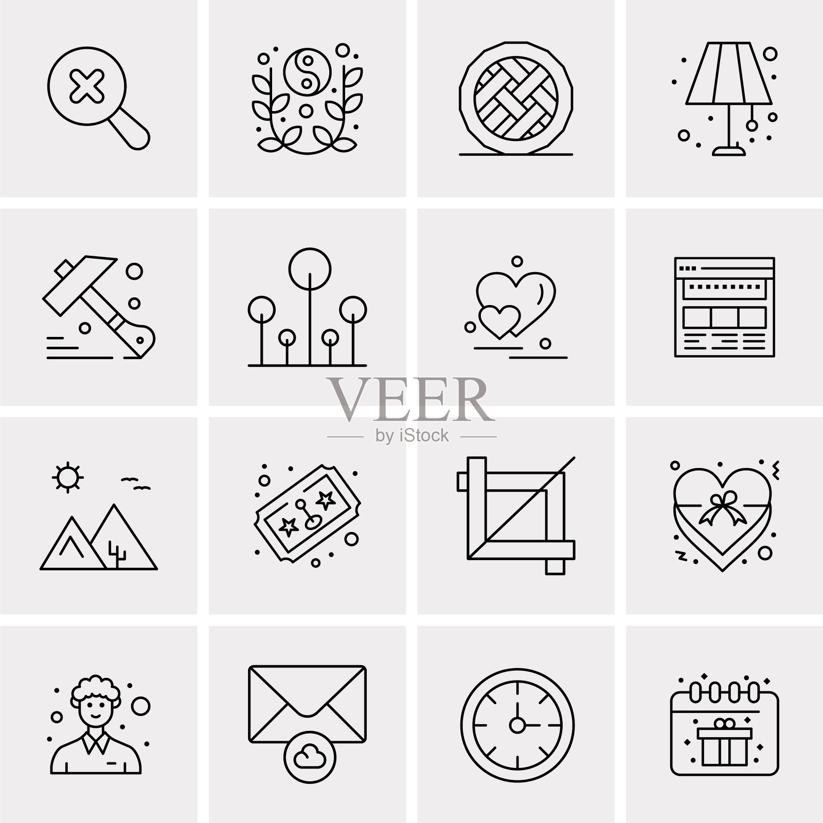 设置16个通用图标业务图标素材