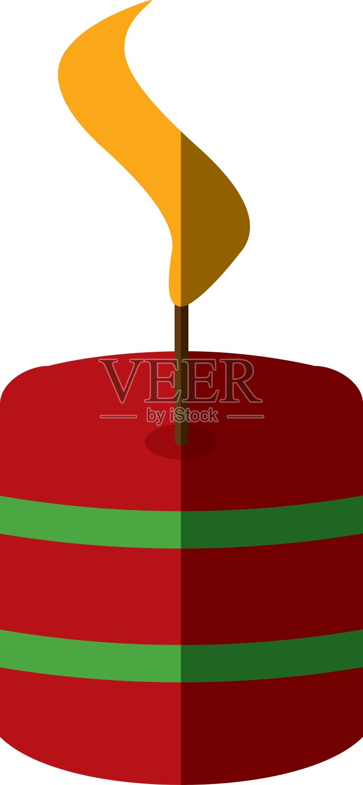 圣诞快乐，烛光孤立的图标设计元素图片