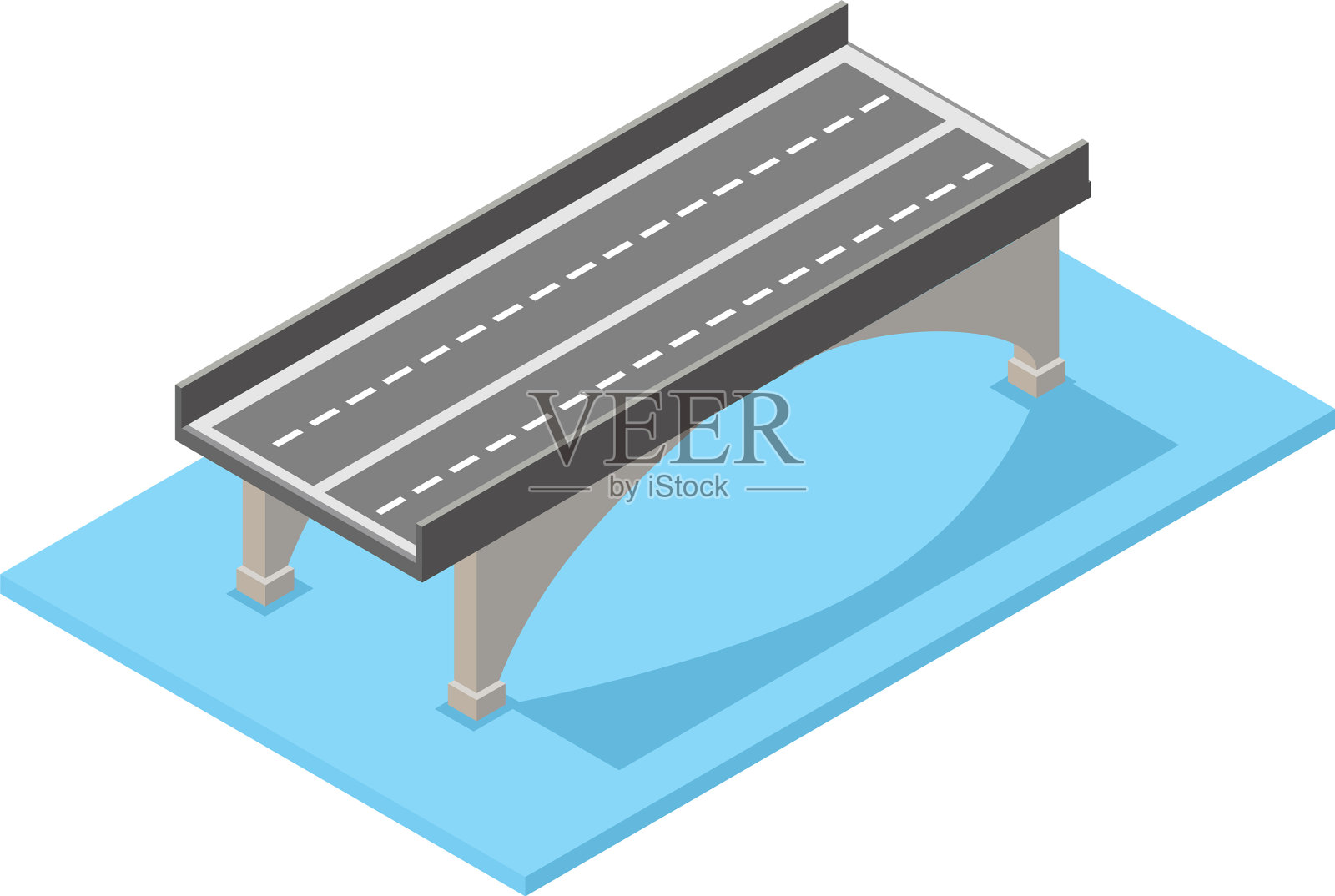 等距桥交通设计元素图片