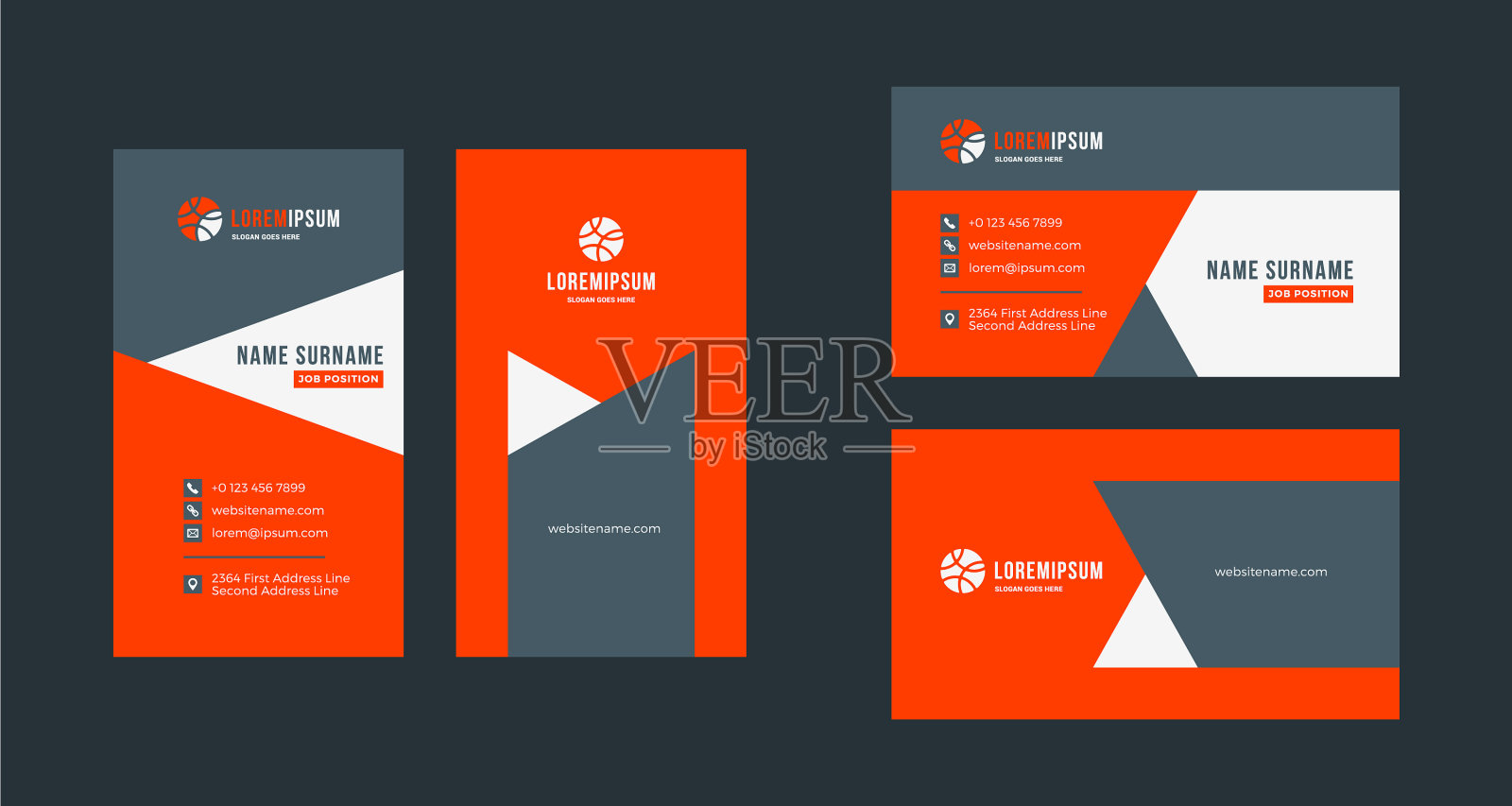 双面创意名片模板设计模板素材