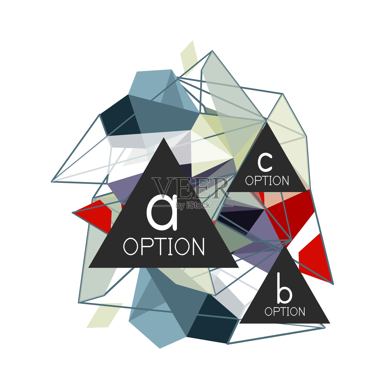 三角信息图设计布局设计元素图片