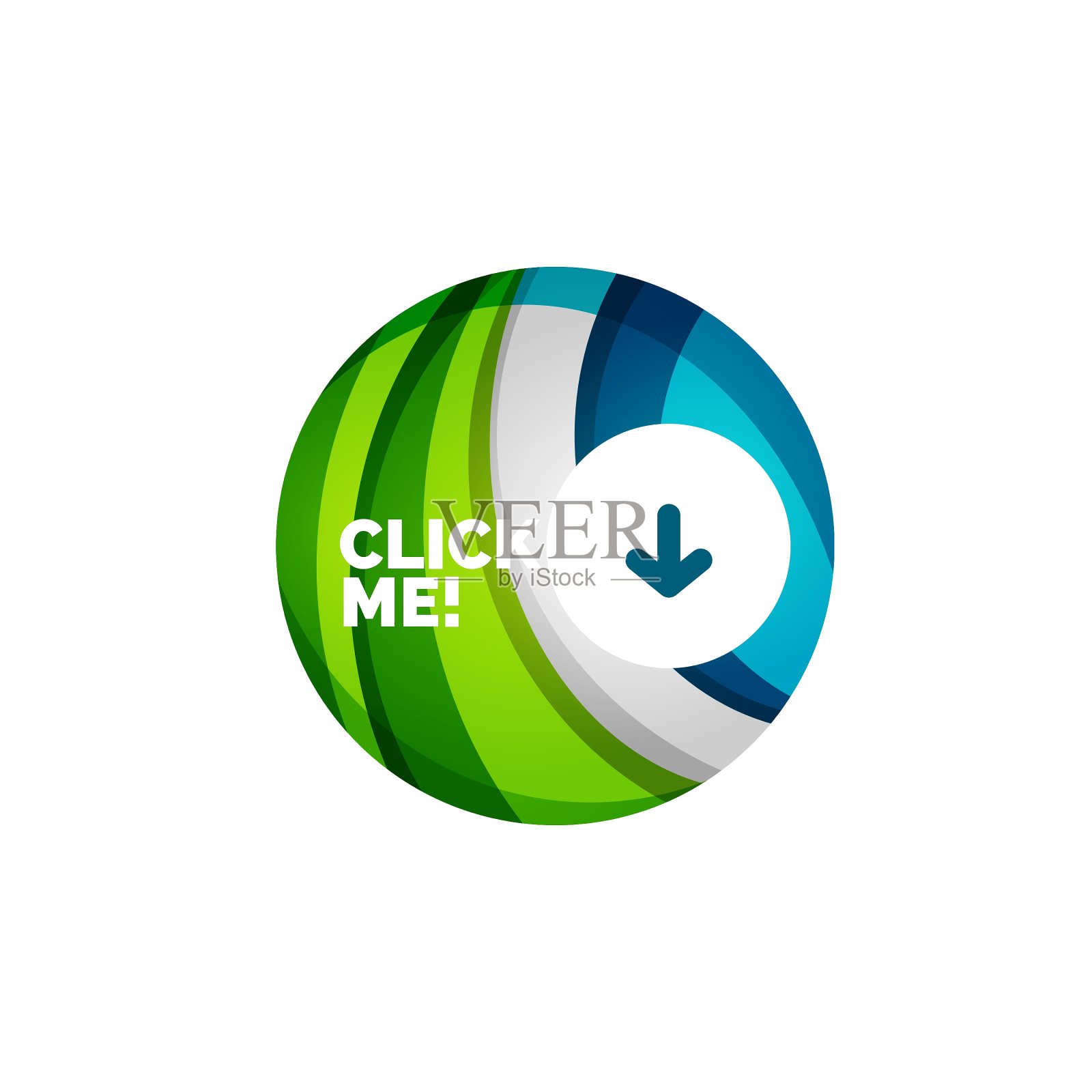 抽象的圆形按钮图标素材