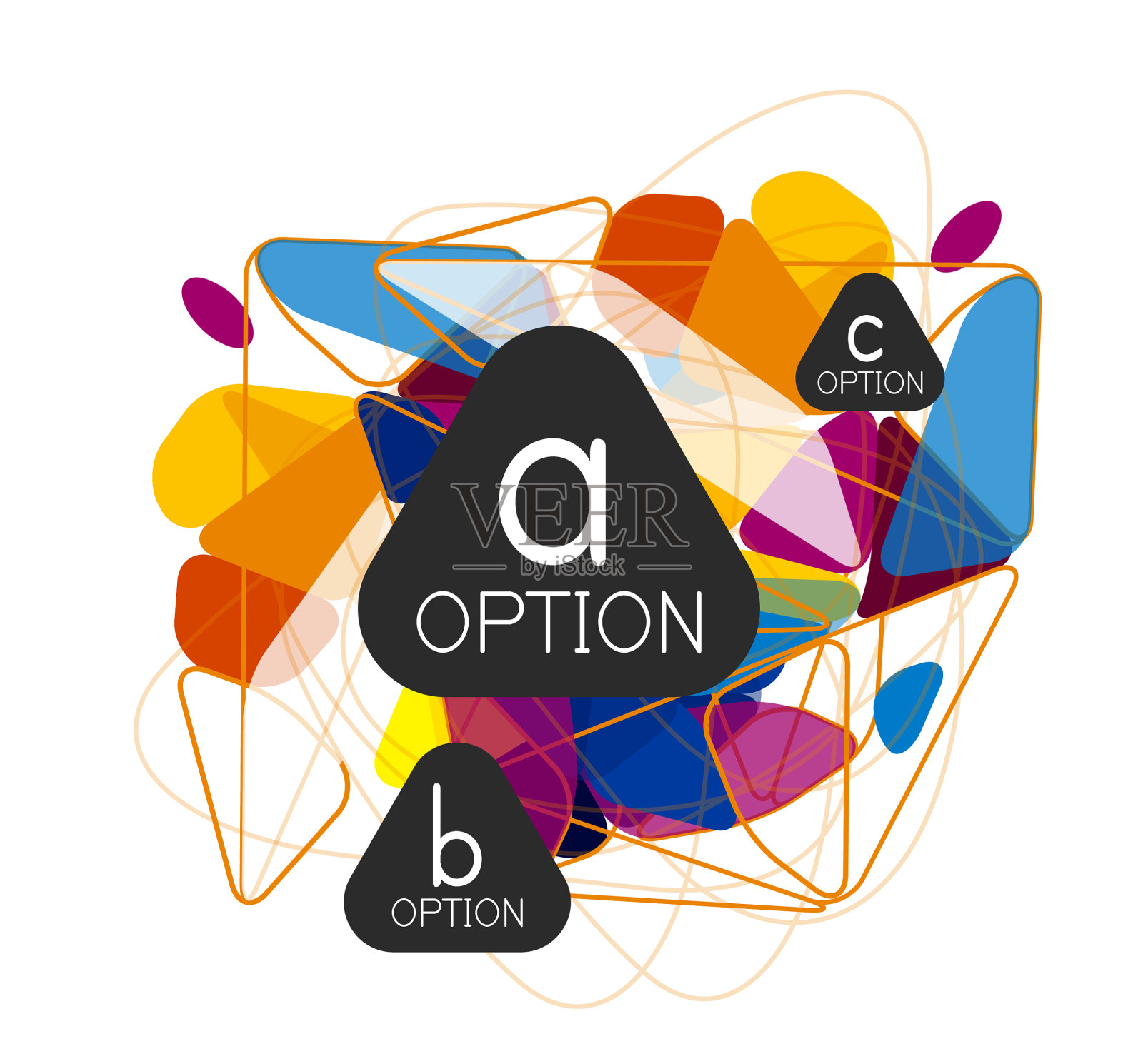 三角形的几何信息图设计元素图片