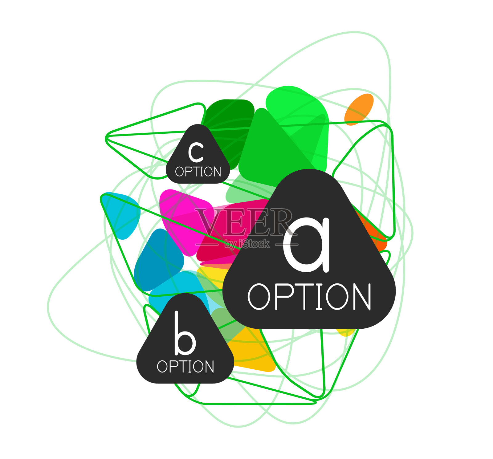 三角形的几何信息图设计元素图片