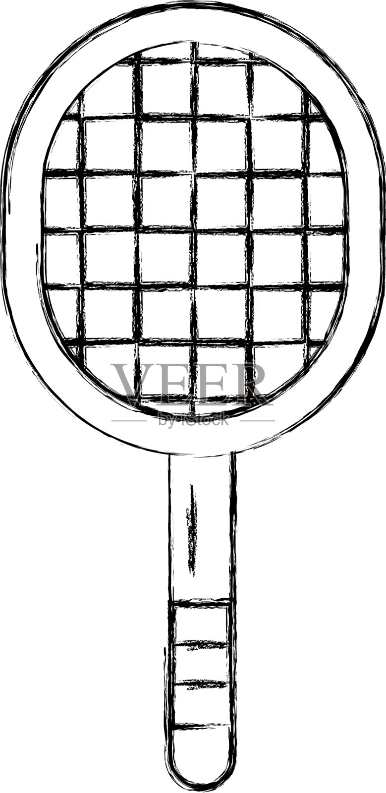 素描画运动球拍卡通设计元素图片