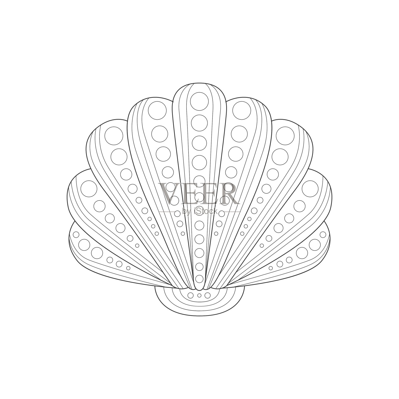 蛤壳海洋水下自然成年黑色和设计元素图片