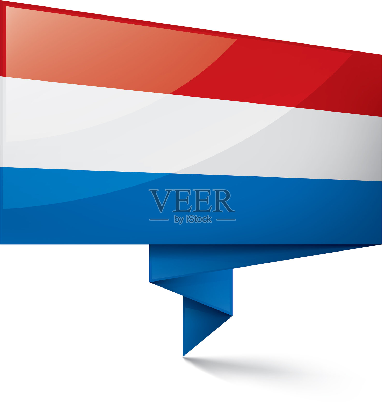 荷兰国旗上有白色图标素材