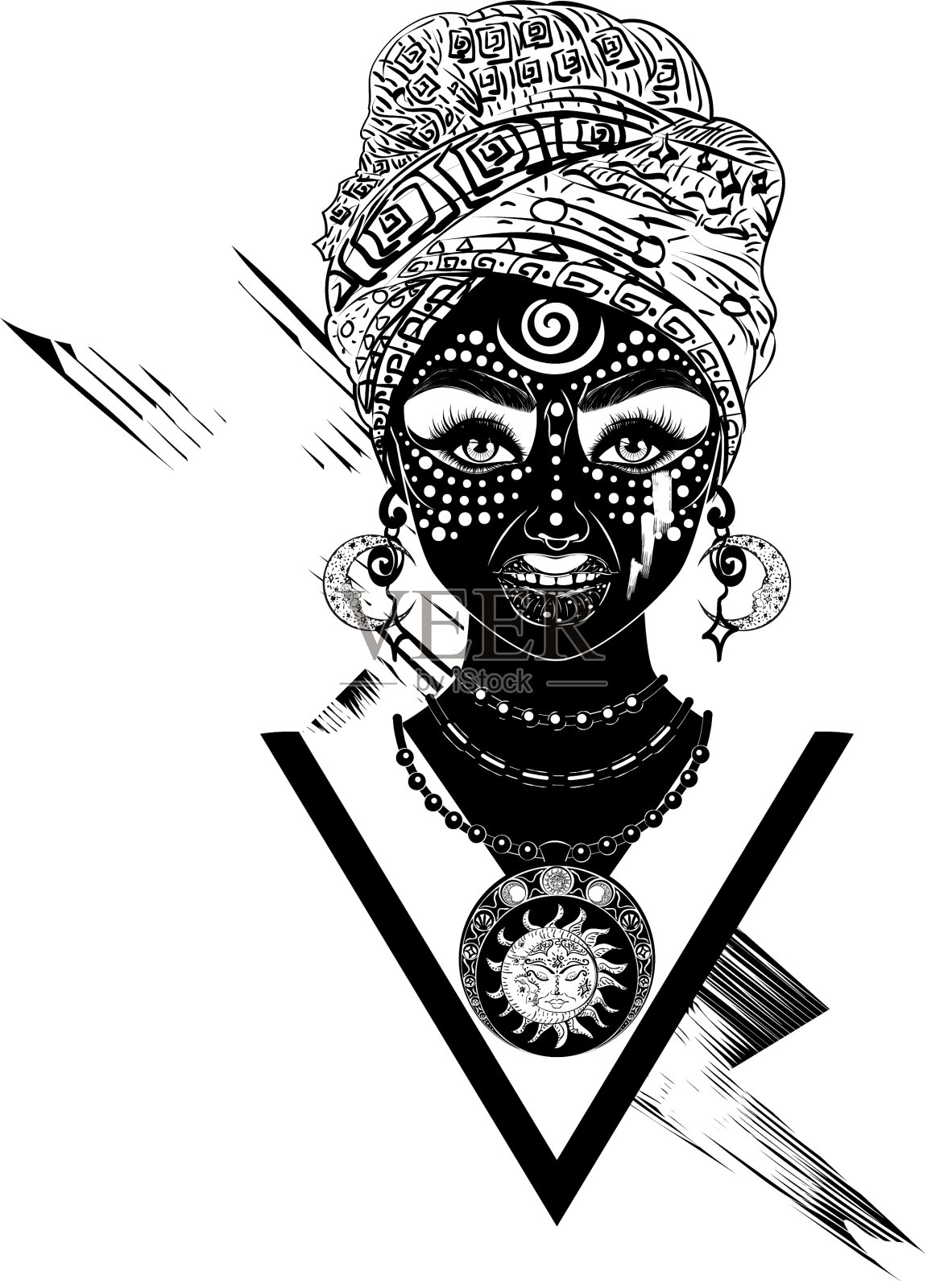 非洲巫术的女人设计元素图片