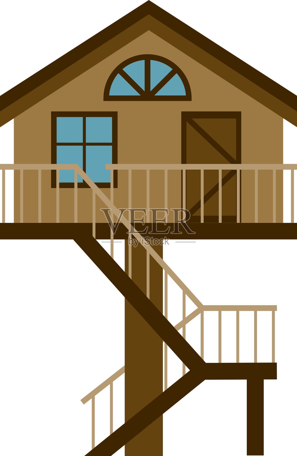 房子前视图设计元素图片