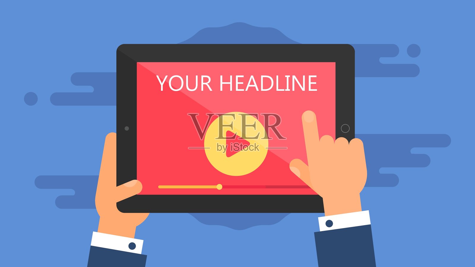 平板电脑视频表单的Web模板设计模板素材