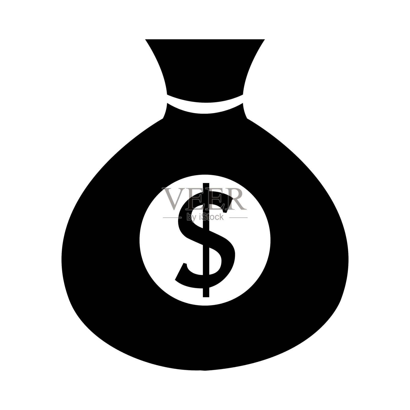 钱袋图标钱袋扁平简单的卡通设计元素图片