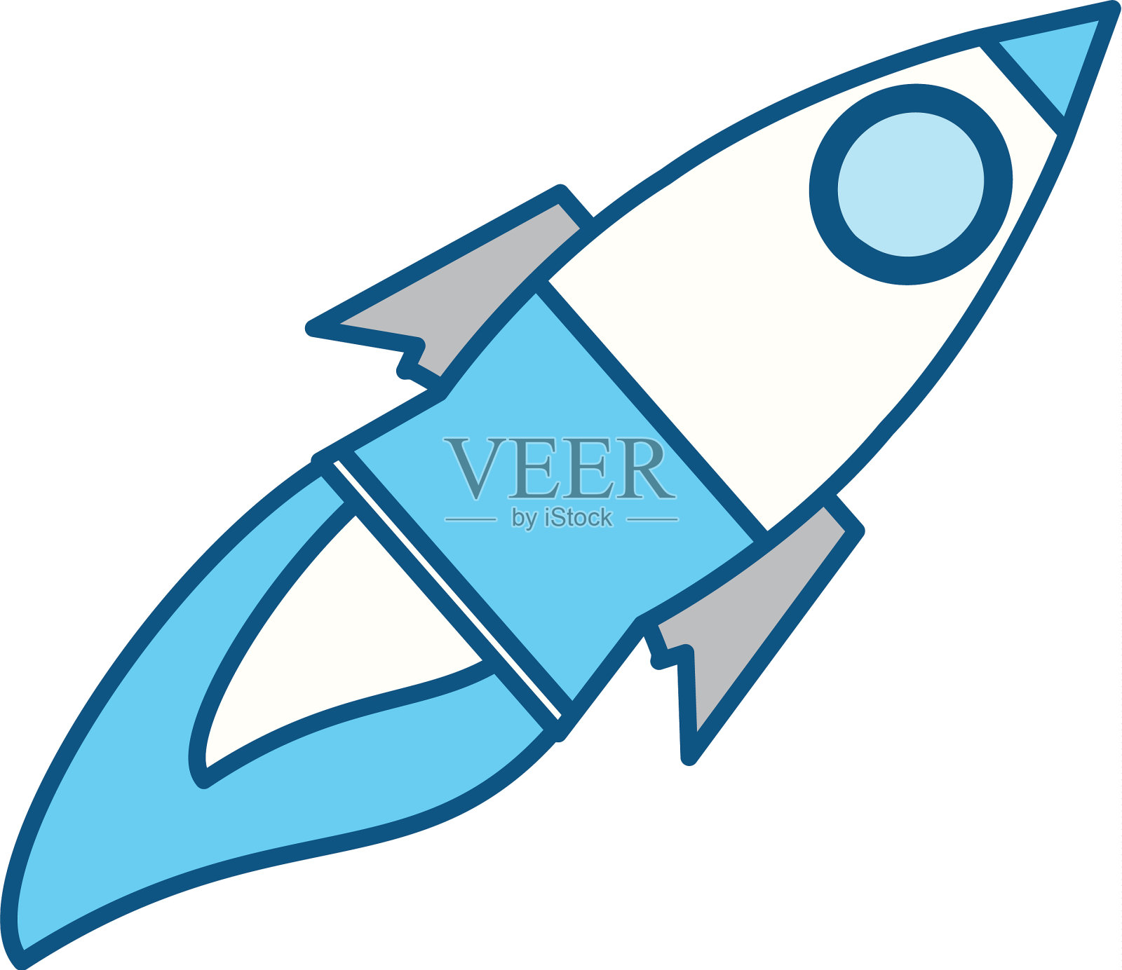 火箭飞船孤立设计元素图片