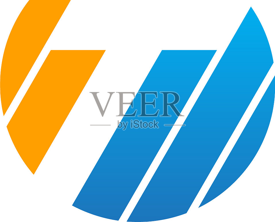 圆形线条条纹彩色商业标志设计元素图片