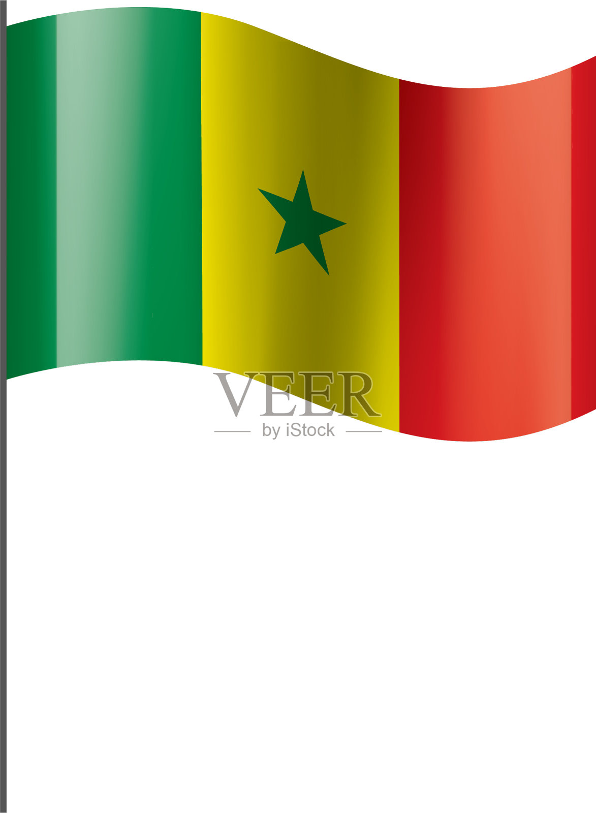 塞内加尔国旗上有白色设计元素图片