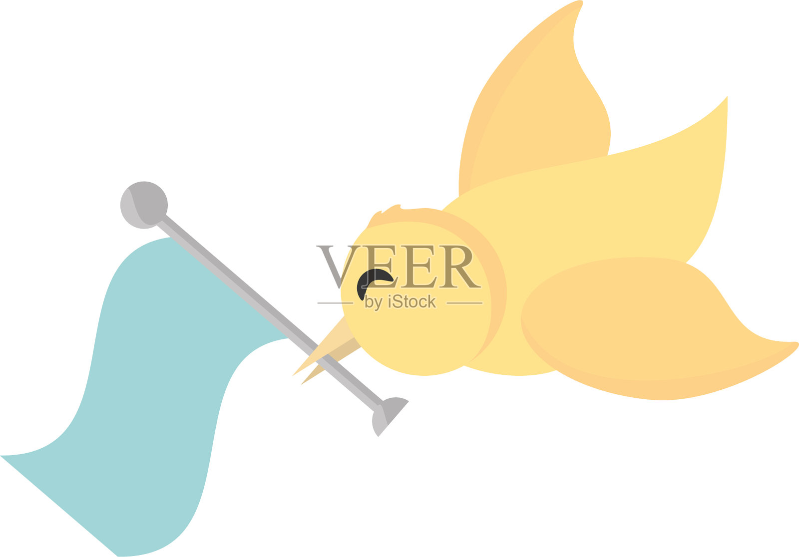 鸟信息丝带浪漫设计元素图片