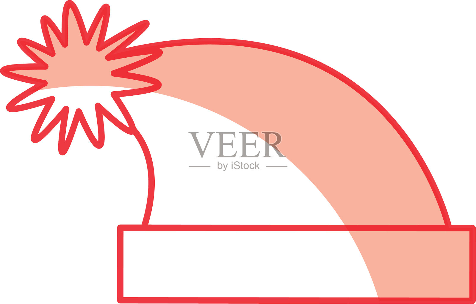 可爱的影子圣诞帽设计元素图片