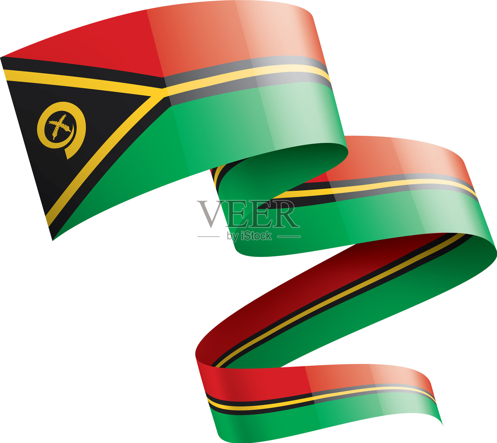 瓦努阿图国旗上的白色设计元素图片