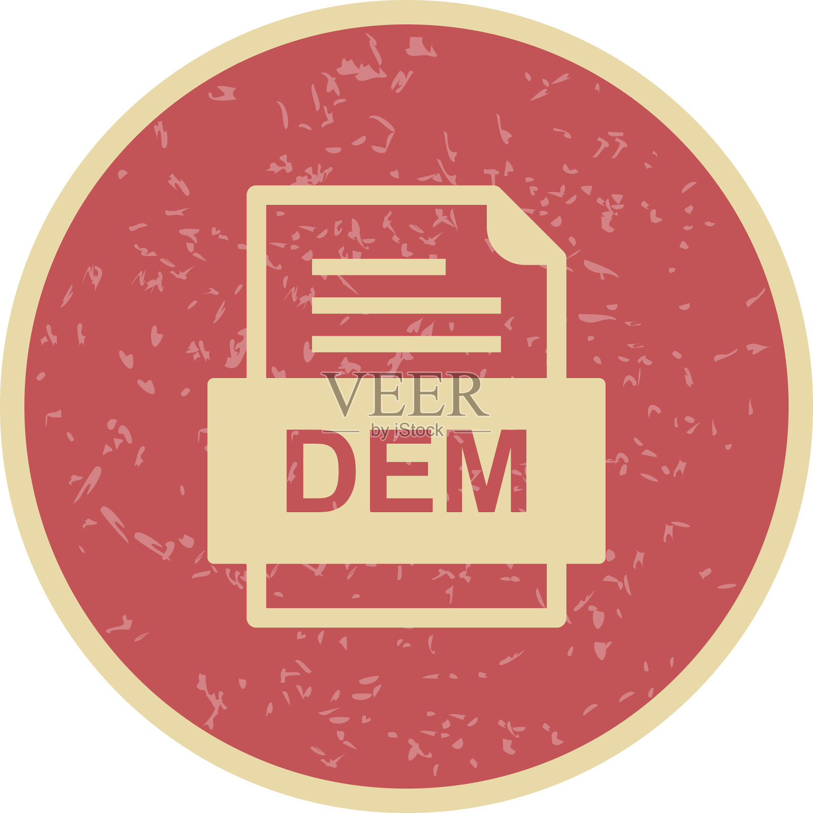 Dem文件文件图标插画图片素材