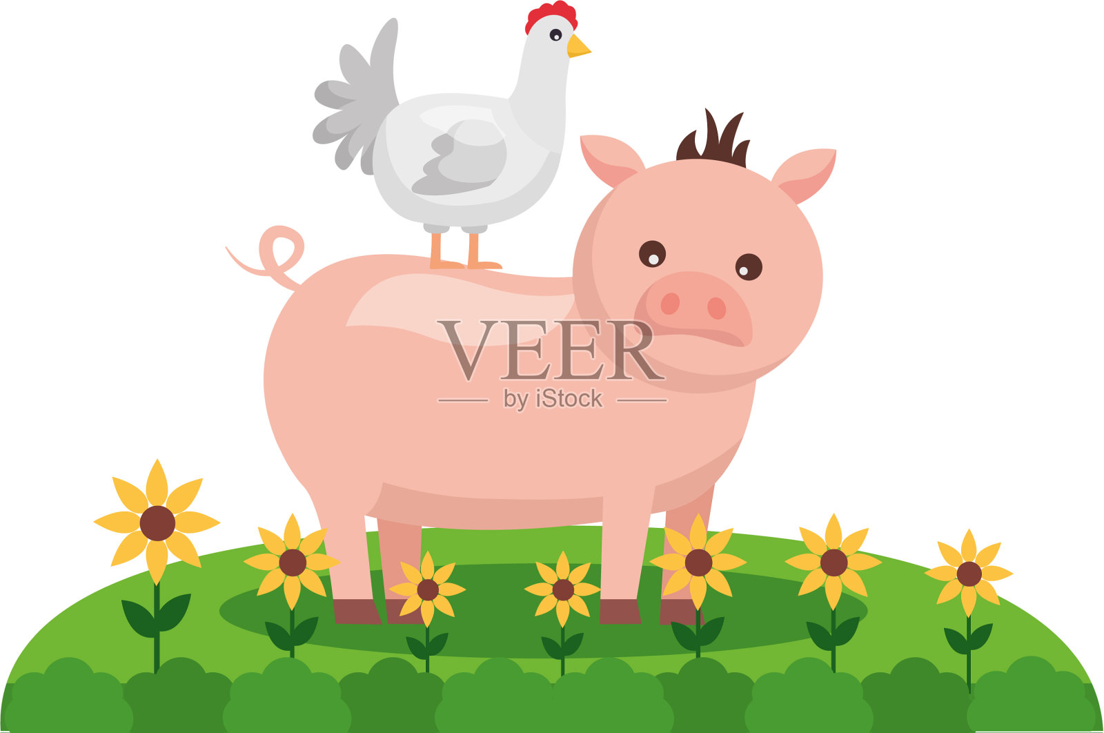 养猪场养鸡场鲜设计元素图片