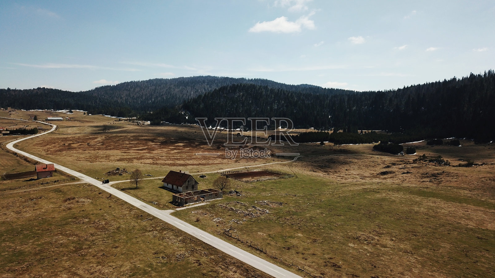 令人惊叹的景观春天从无人机照片摄影图片