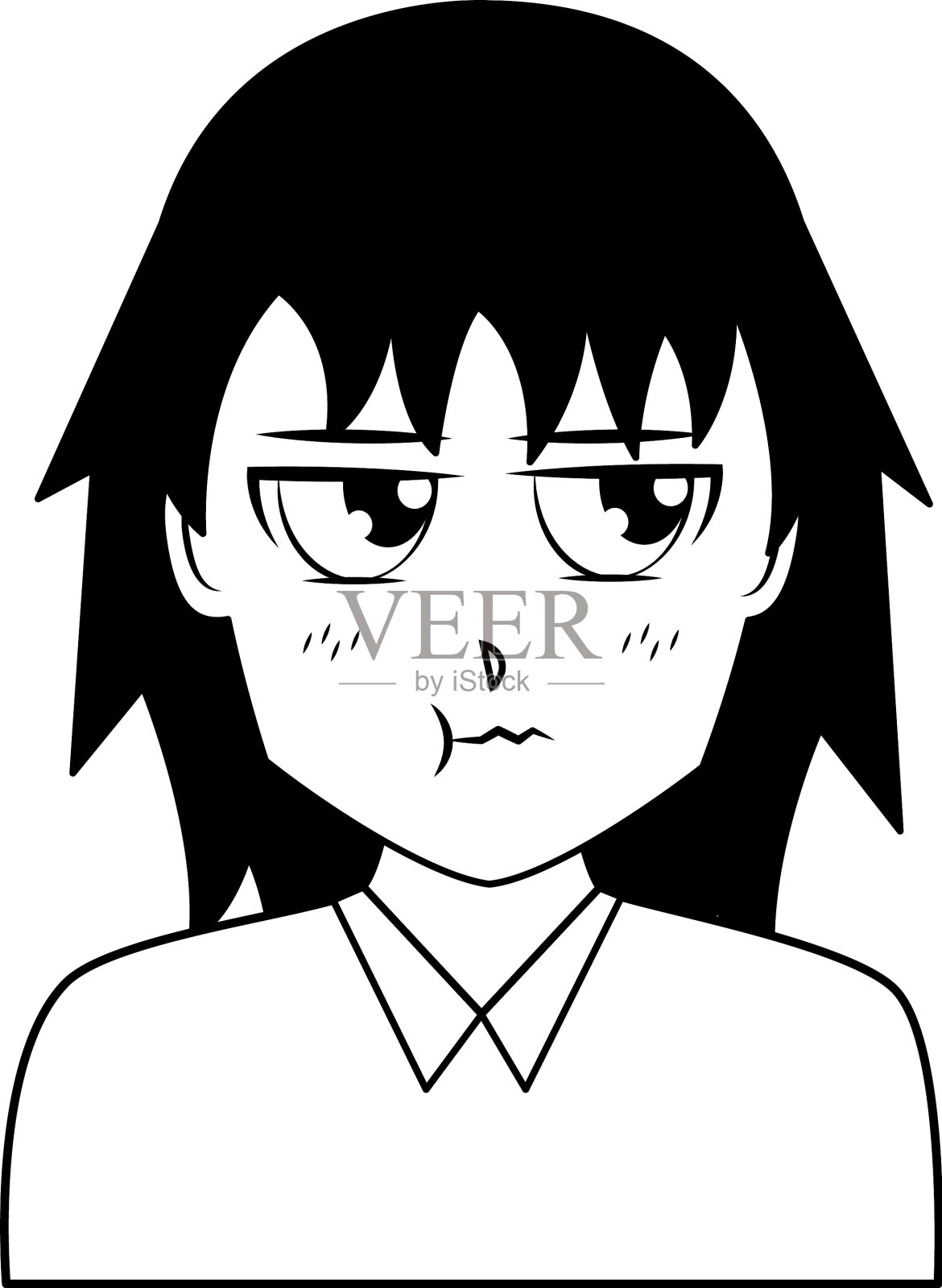 动漫女孩漫画人物设计元素图片