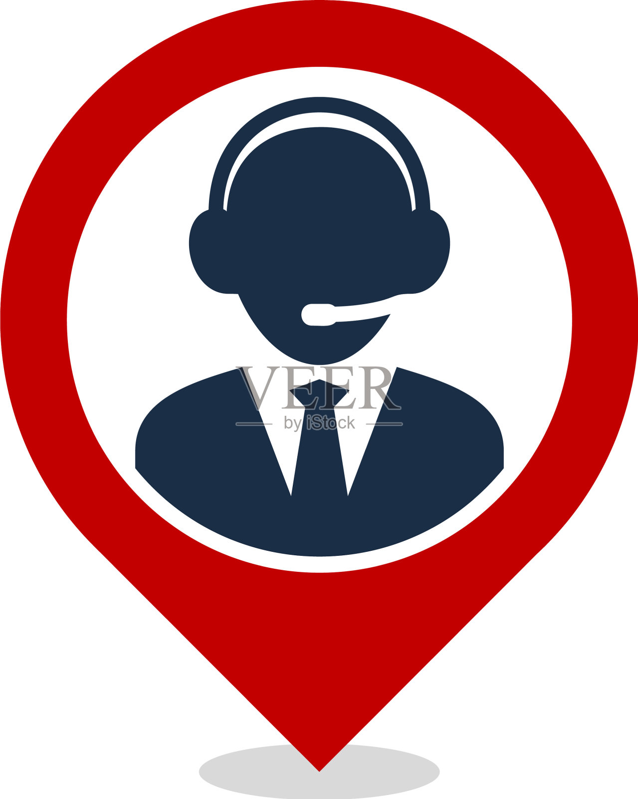 Pin呼叫中心logo图标设计设计元素图片