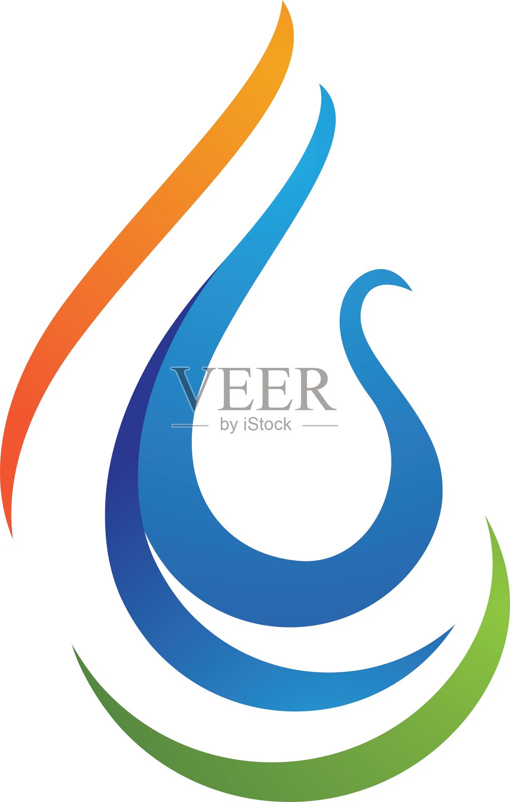 水波标志模板设计元素图片