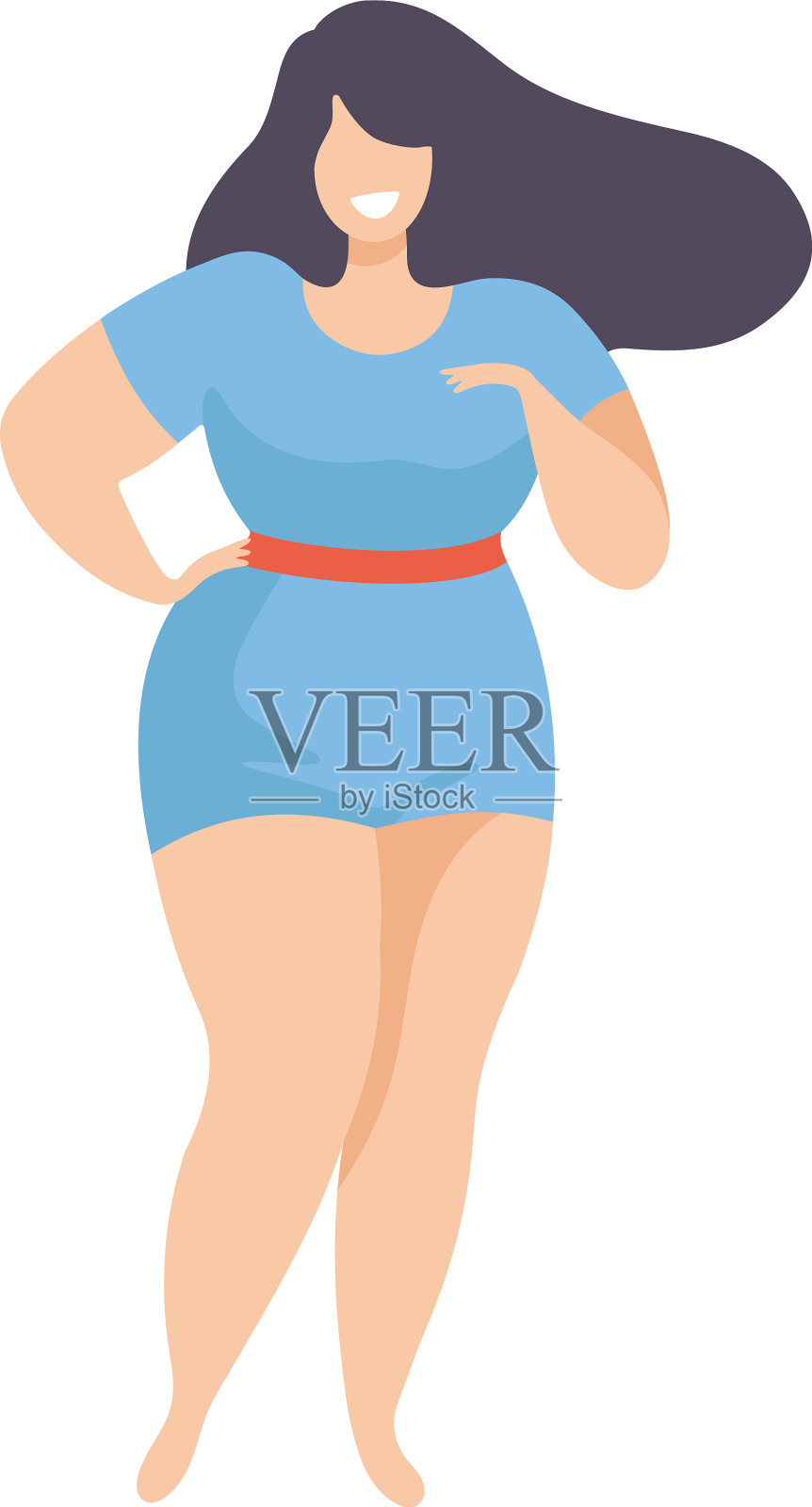 快乐美丽加身材女人的身体积极设计元素图片