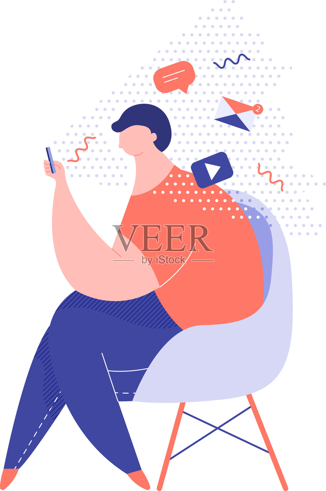 男主角坐在椅子上设计元素图片