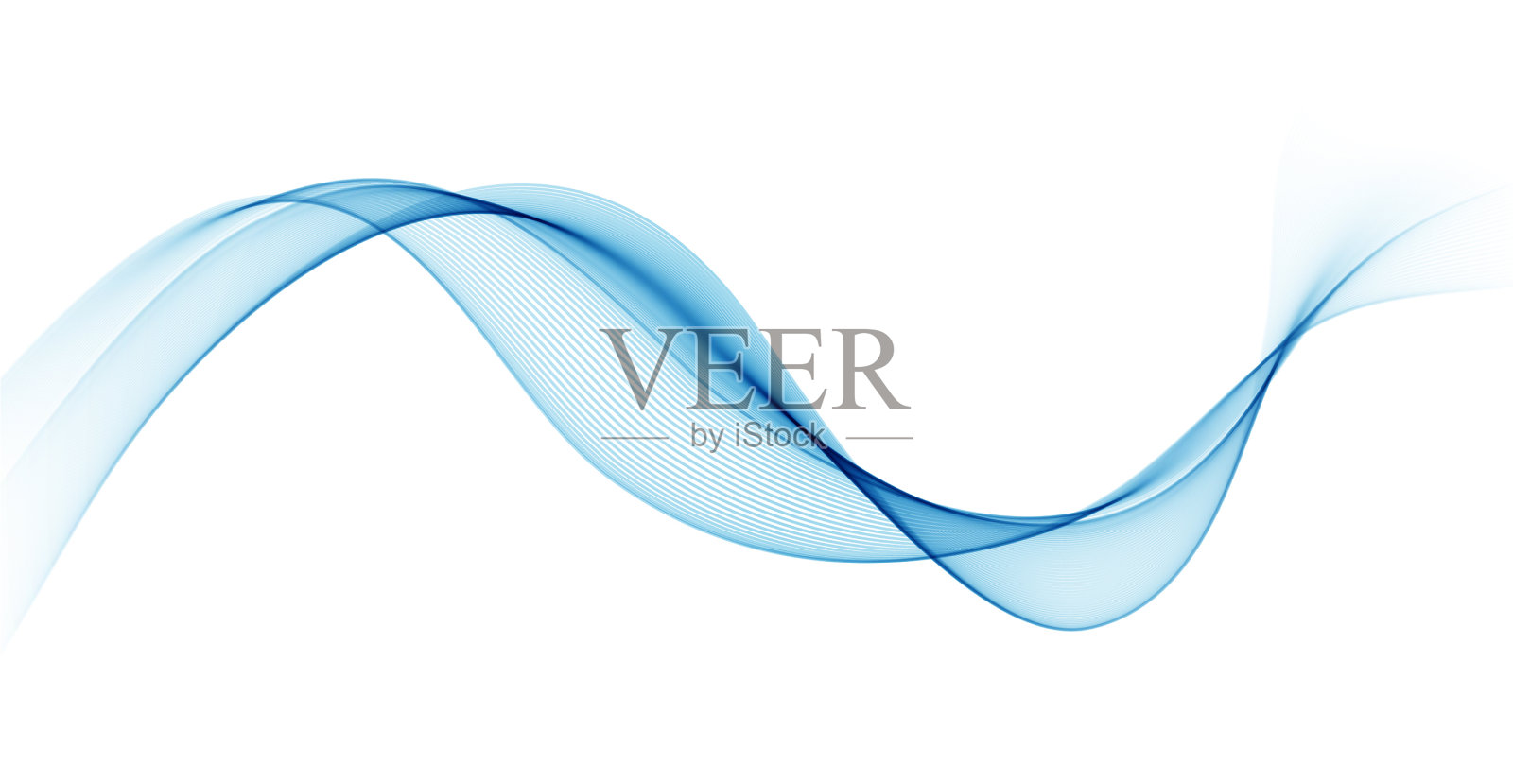 抽象背景蓝色波浪设计模板素材