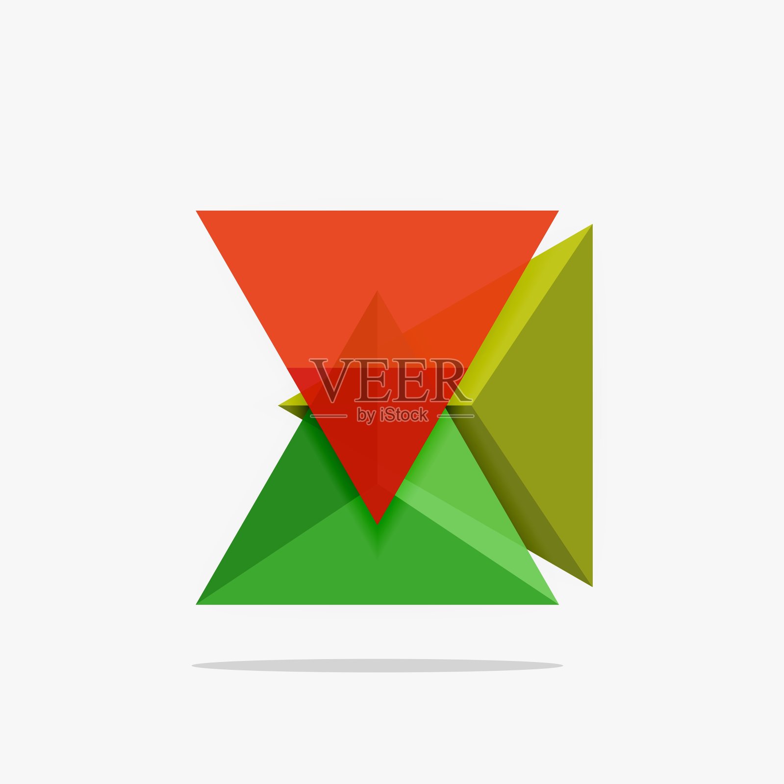 空白三角形布局业务模板插画图片素材