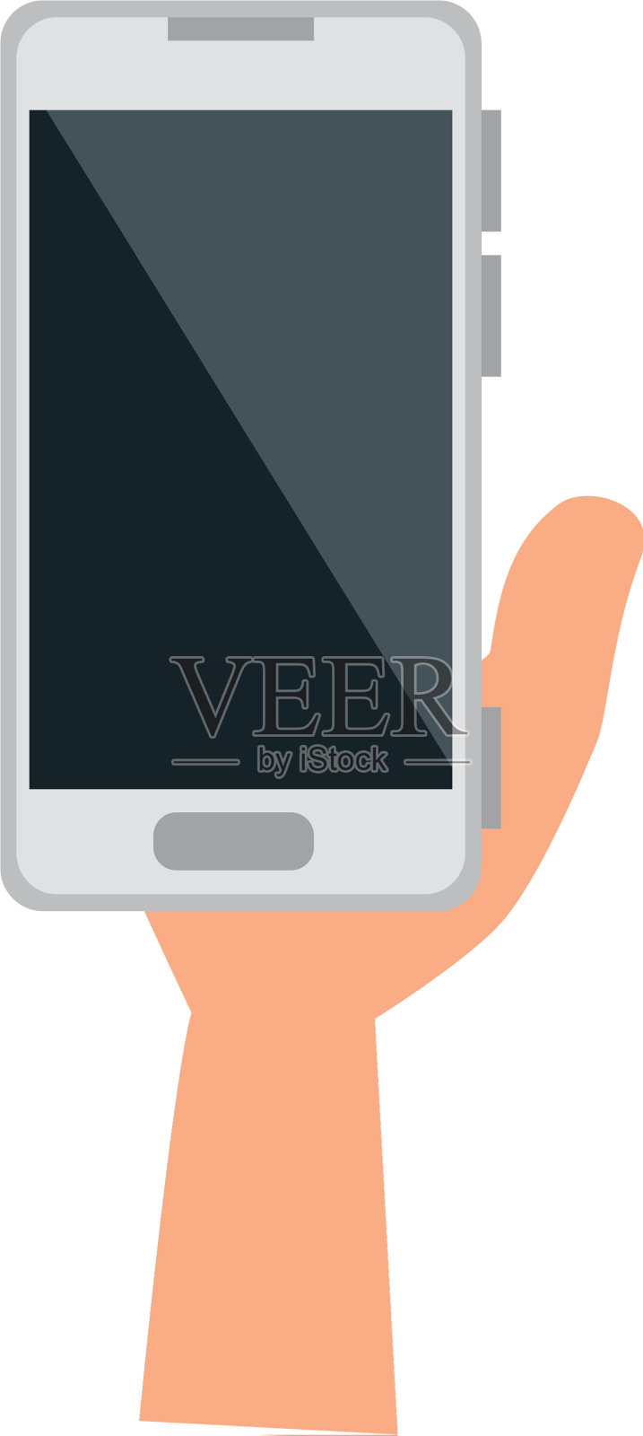 手持智能手机设计元素图片