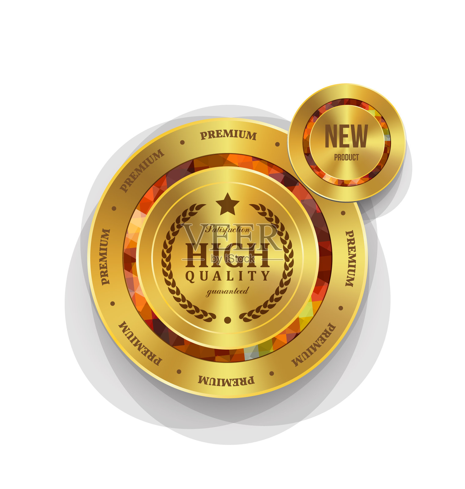 马赛克金标购物设计元素图片