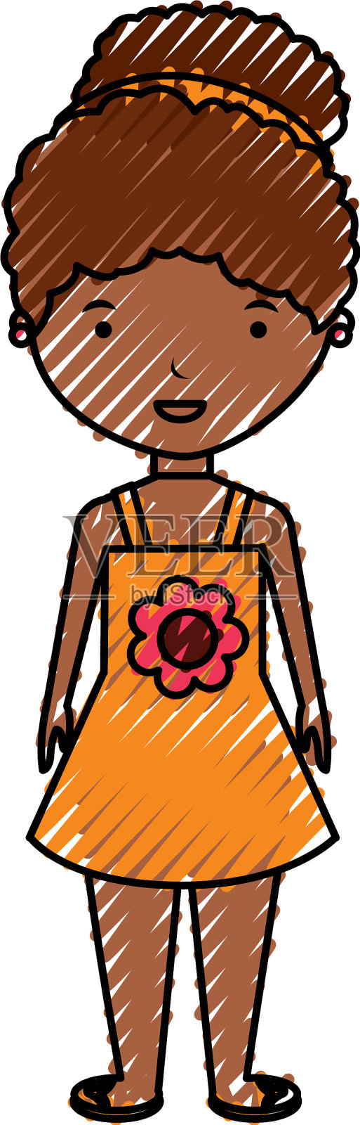 可爱的小女孩角色设计元素图片