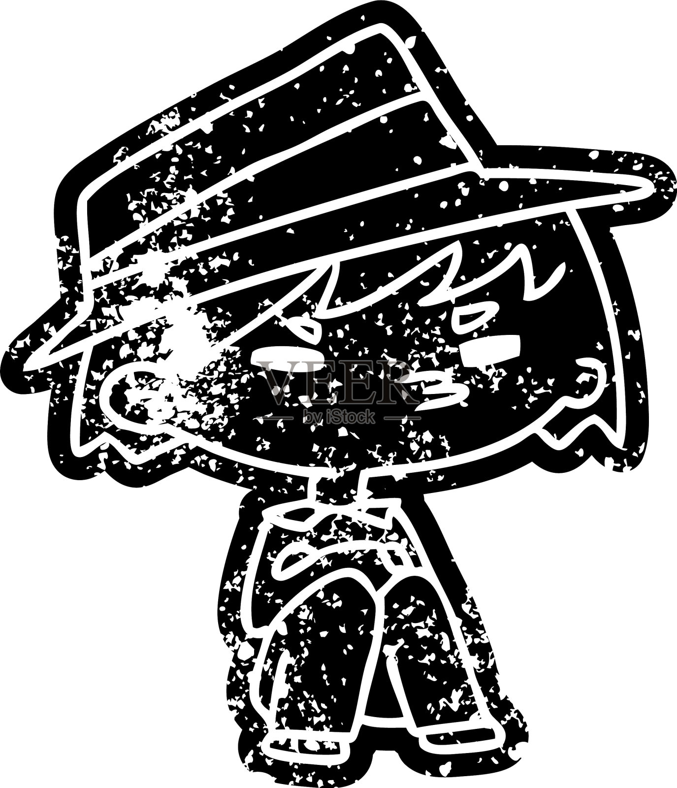 垃圾摇滚偶像，卡哇伊可爱的男孩设计元素图片