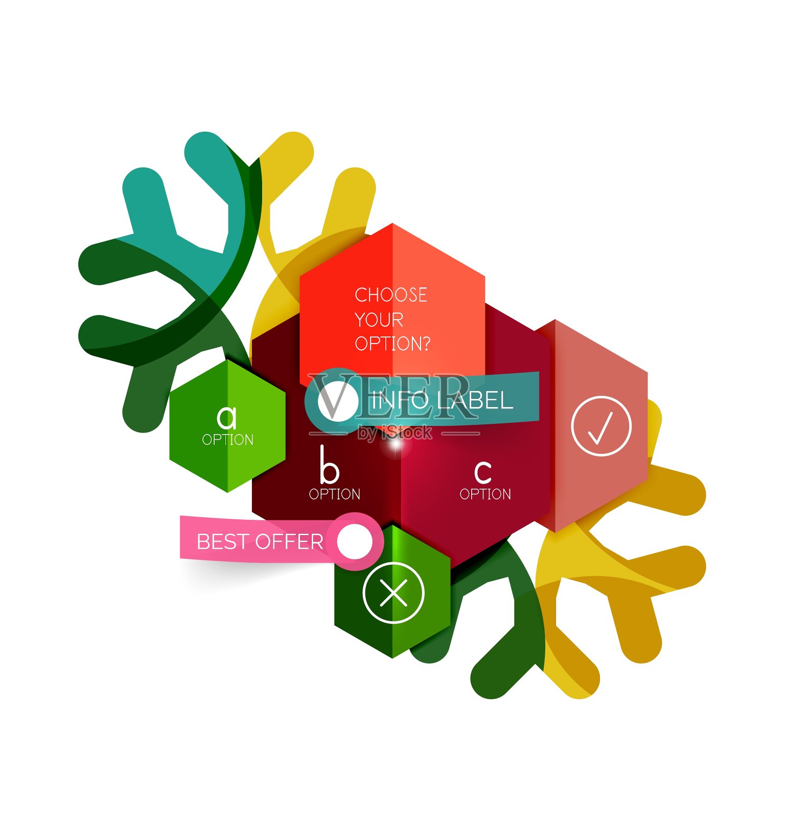 出售圣诞标签和贴纸设计元素图片