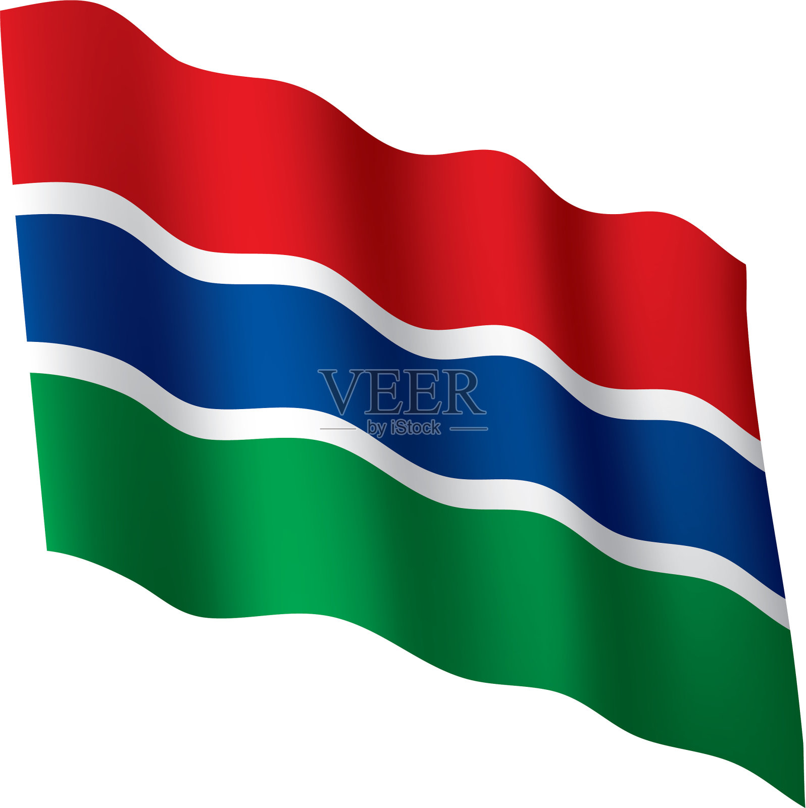 冈比亚国旗设计元素图片