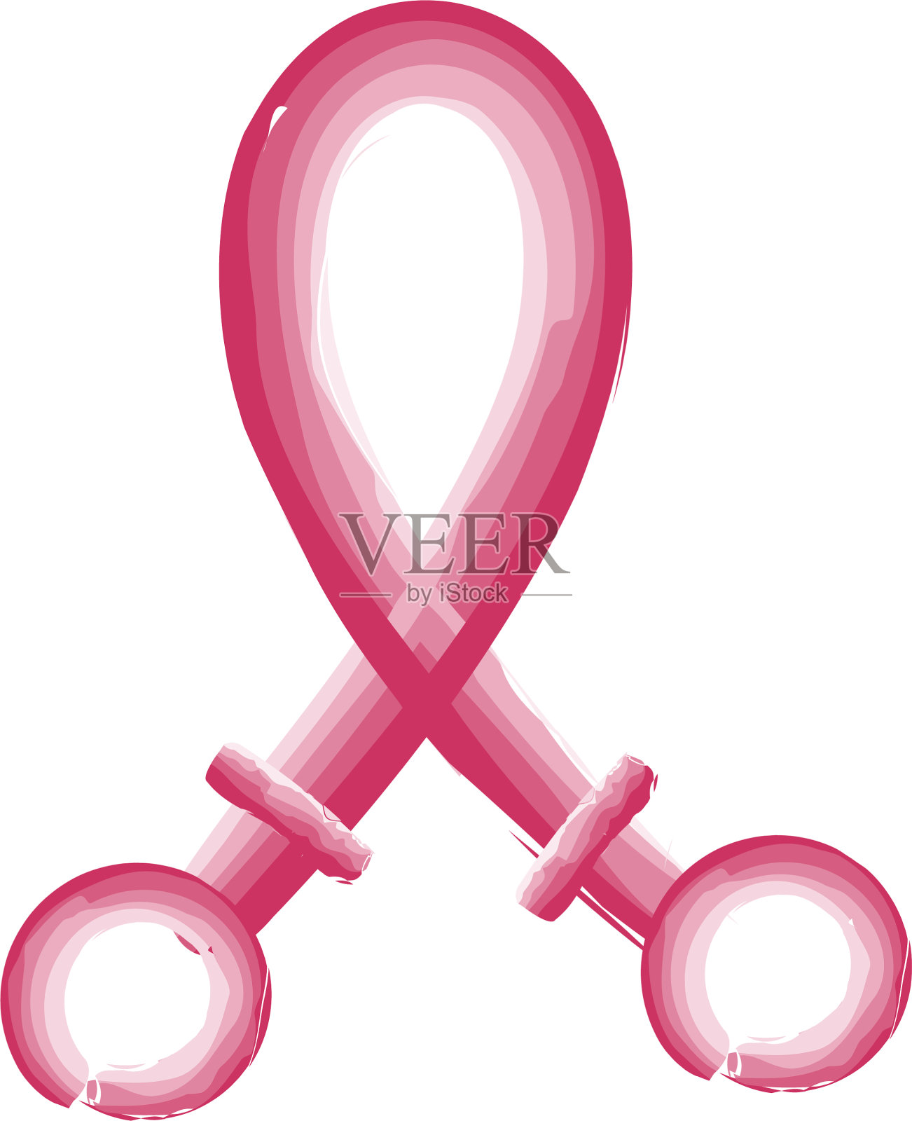 水彩乳癌标志插画图片素材