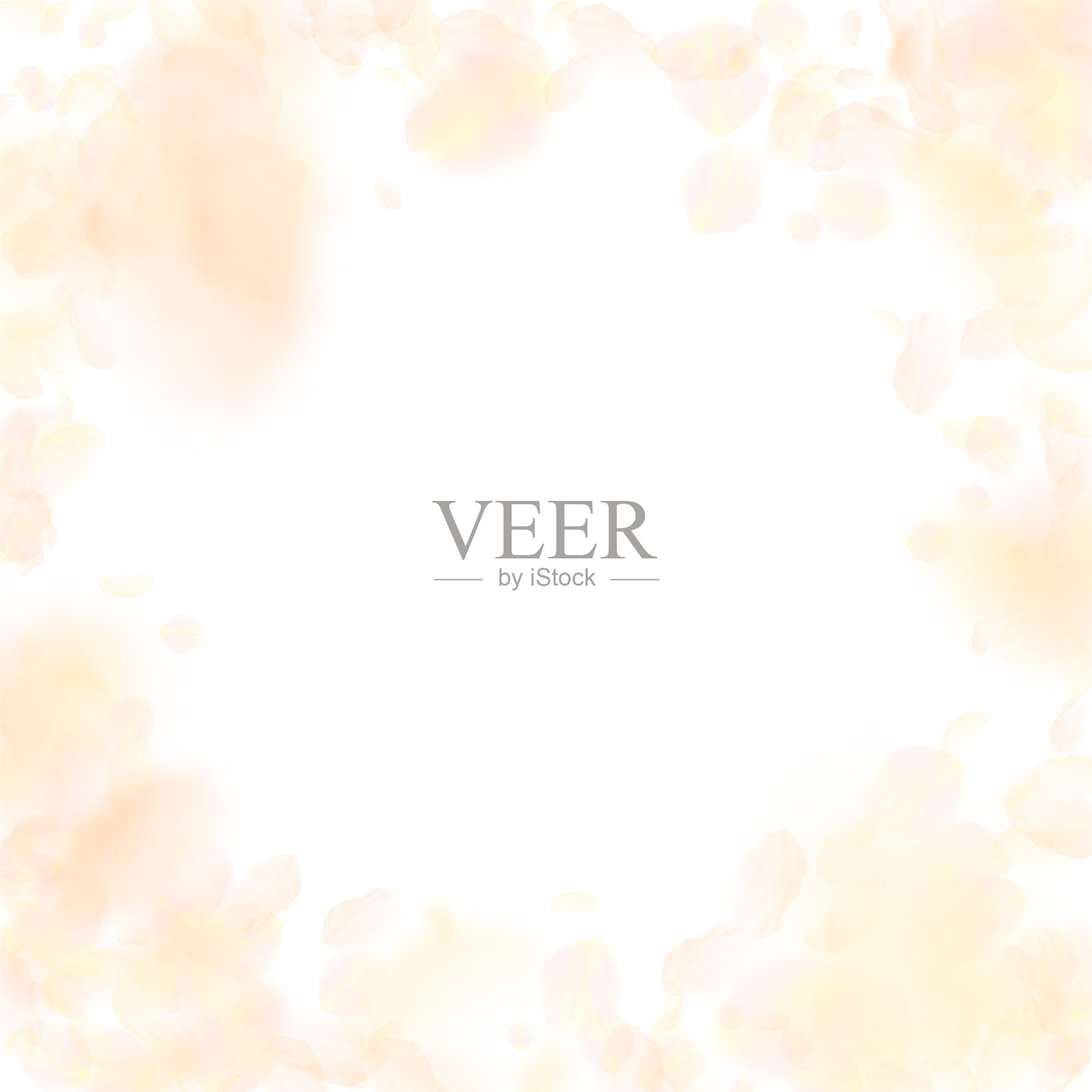 桔黄色的花瓣整齐地落下插画图片素材