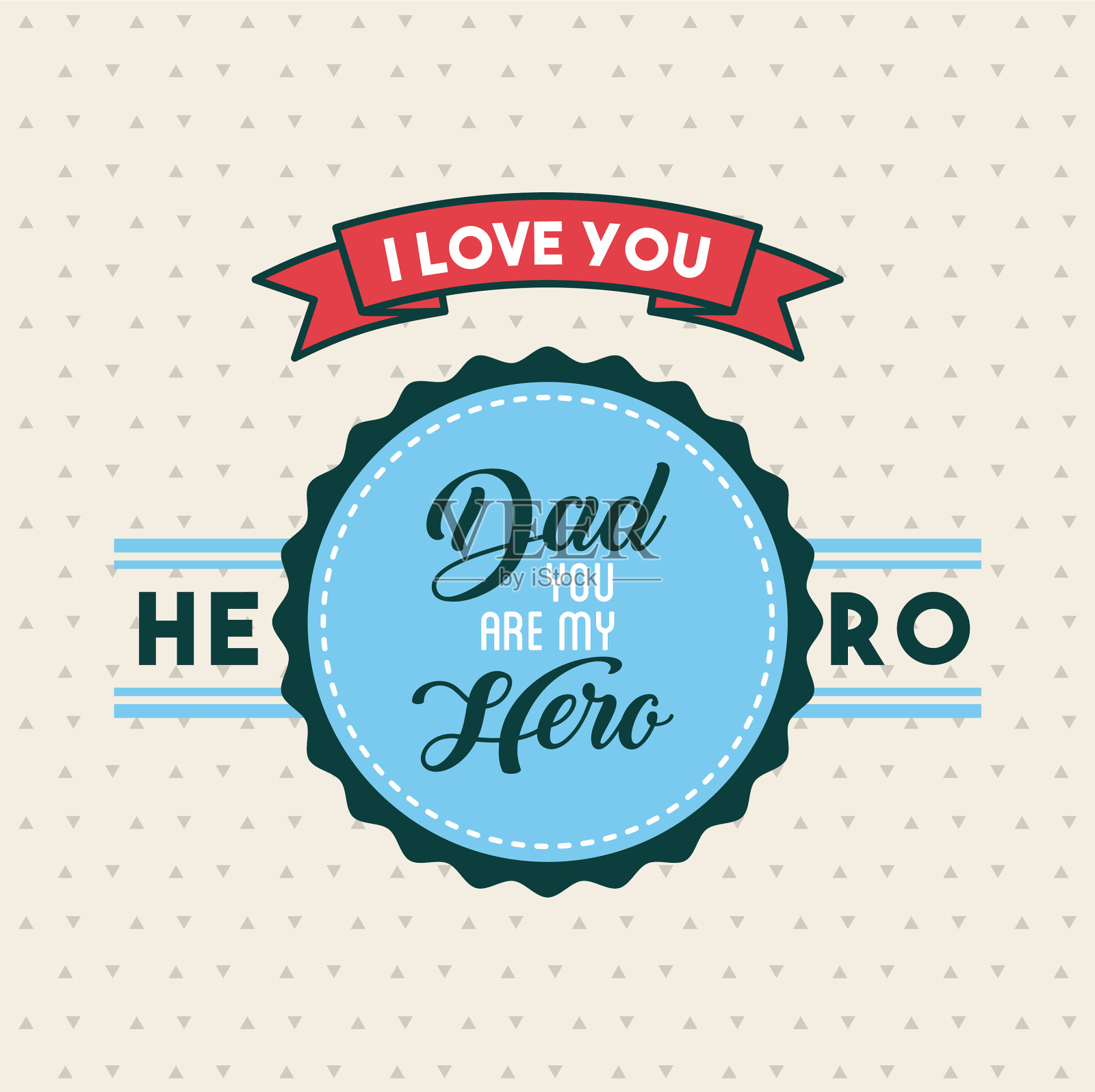 父亲节相关的图标和字母形象插画图片素材