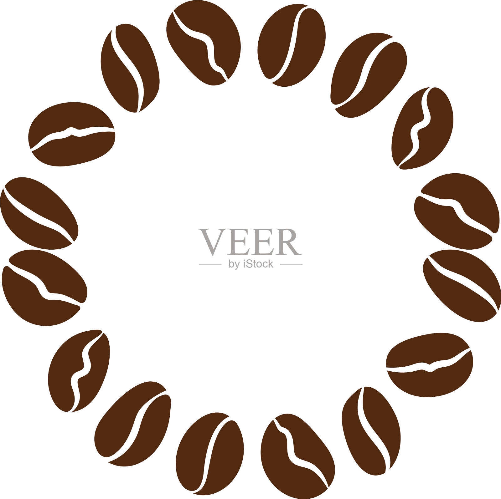 咖啡豆的图标插画图片素材