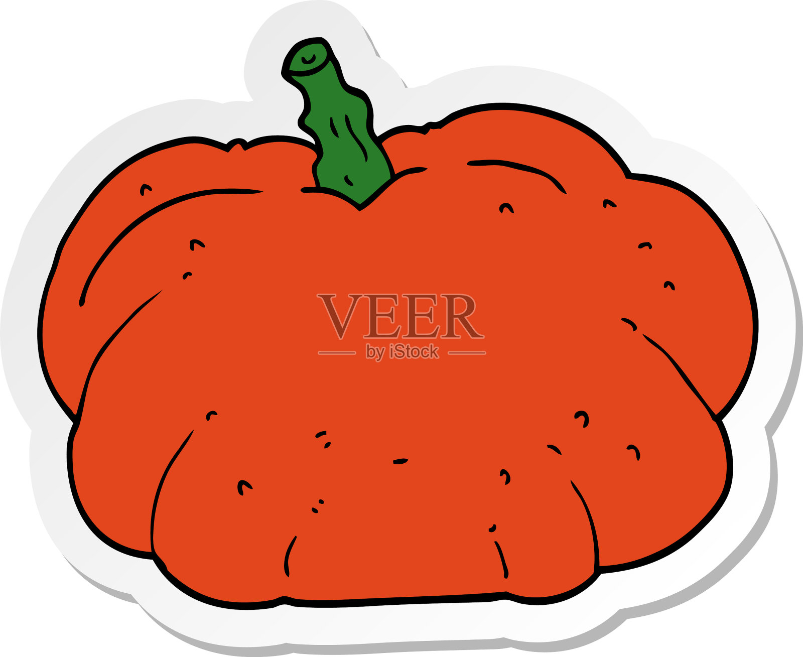 卡通南瓜贴纸设计元素图片