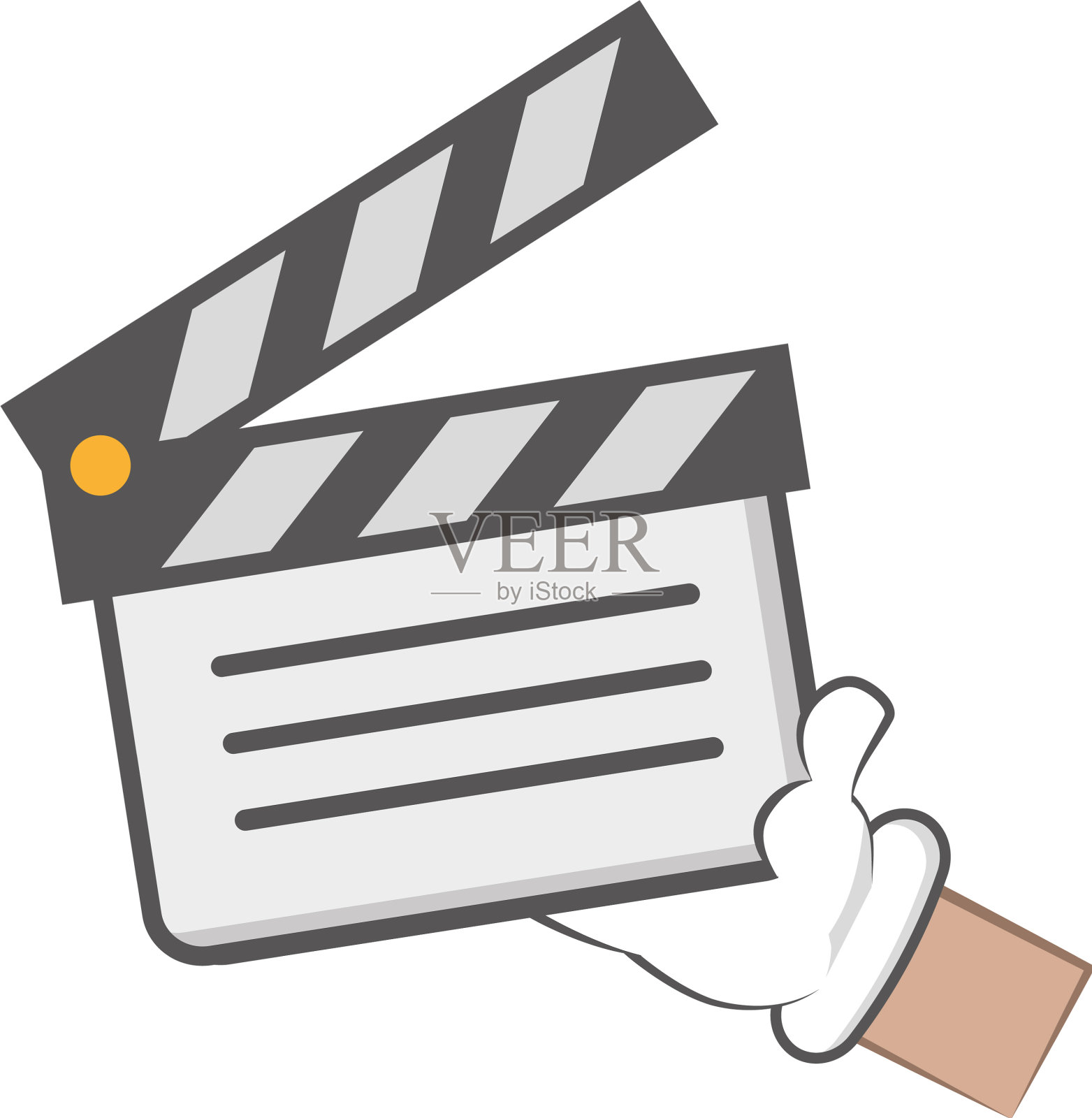 卡通手扶膜隔板图标素材