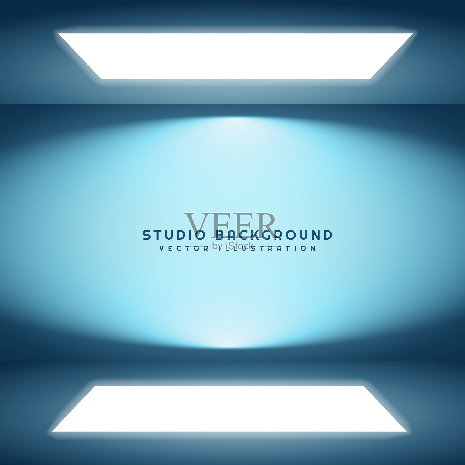 有演播室灯光的房间插画图片素材