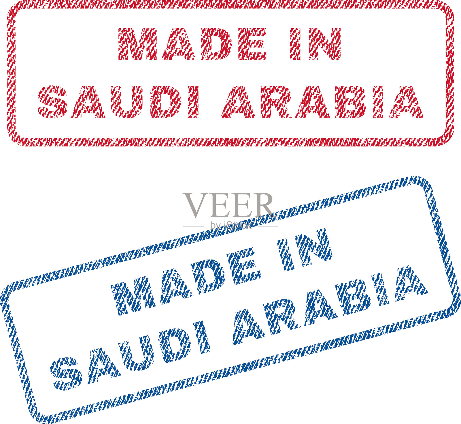 沙特阿拉伯制造的纺织邮票插画图片素材