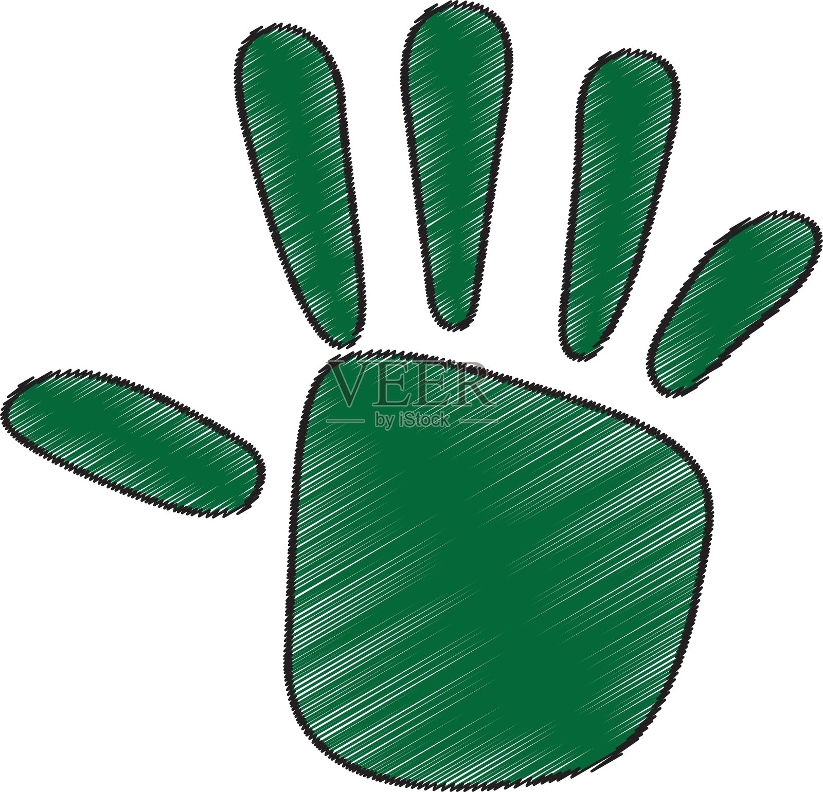 手人类生态符号设计元素图片